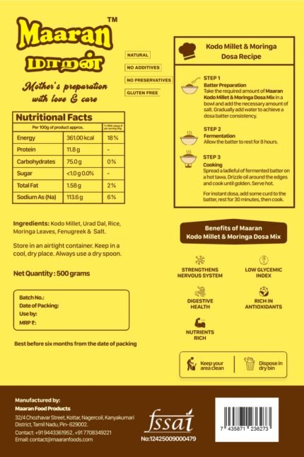 KodoMilletMoringaDosaRecipe