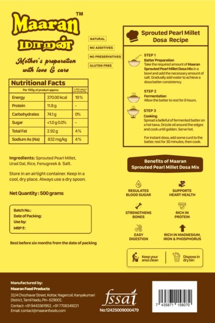 SproutedPearlMilletDosaRecipe