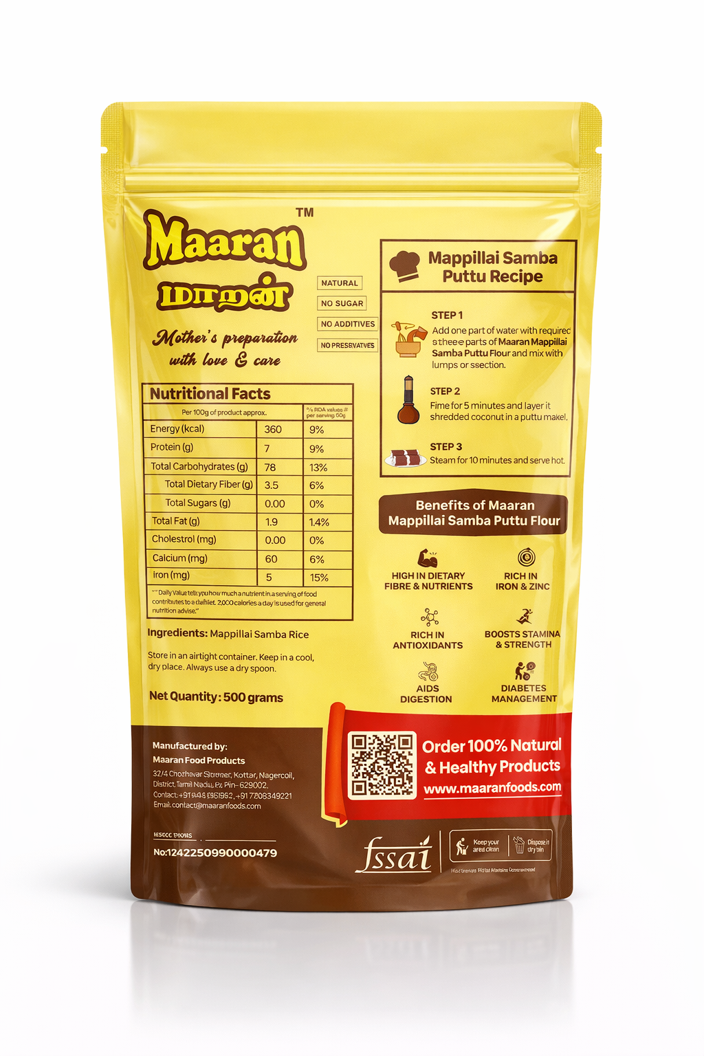 Mappillai Samba Puttu Flour (500 gm)