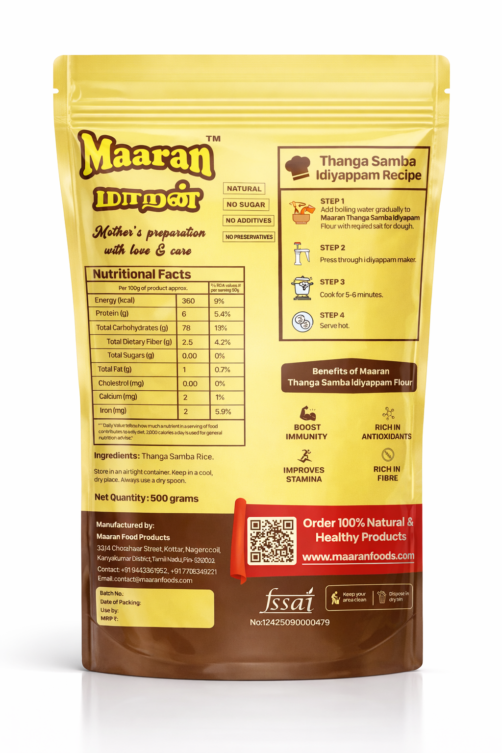 Thanga Samba Idiyappam Flour (500 gm)